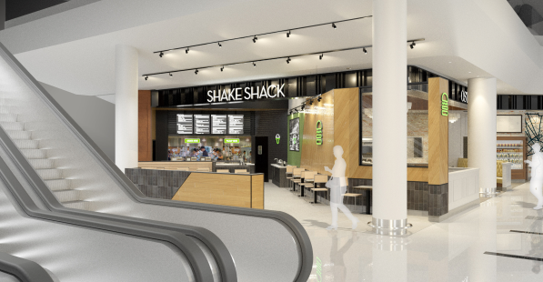 Local Restaurants to Debut at New LaGuardia Airport Terminal B New York Airport Shake Shack HMSHost LGA rendering WEB Metropolitan Airport News