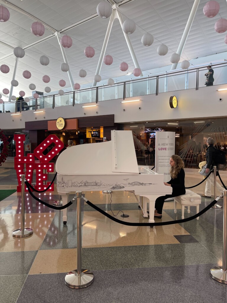 Local Pianists deliver Valentine's Day Performances at JFK’s T4 New York Airport T4 Steinway 1435 Metropolitan Airport News