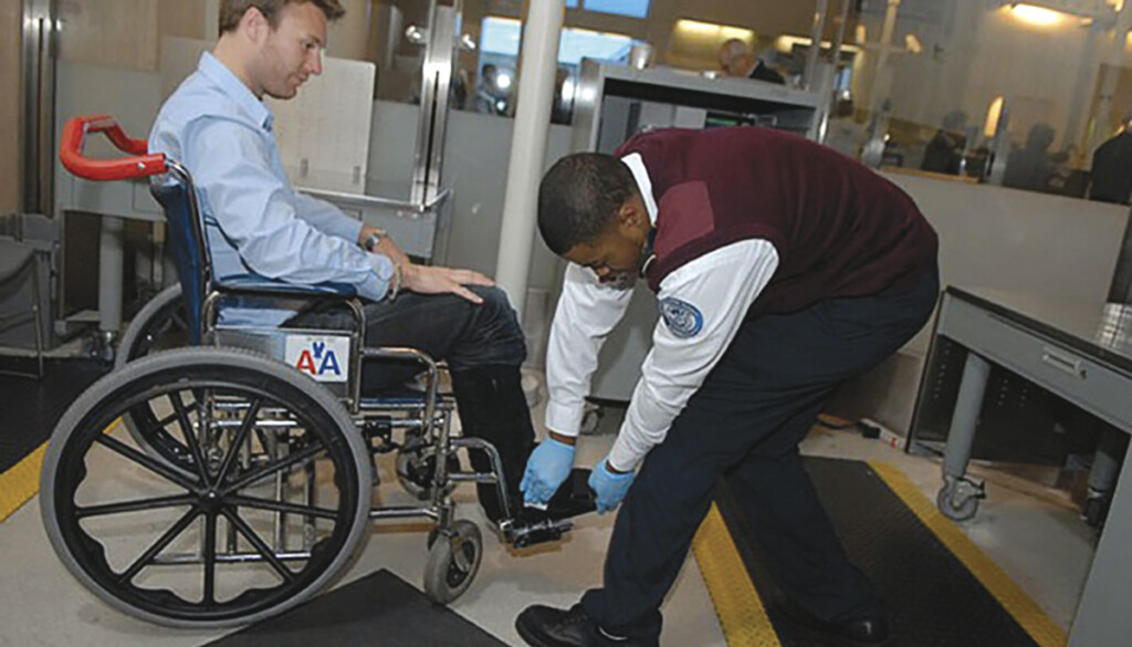TSA PSS assists disabled passenger Photo WheelChairTravel.org Metropolitan Airport News