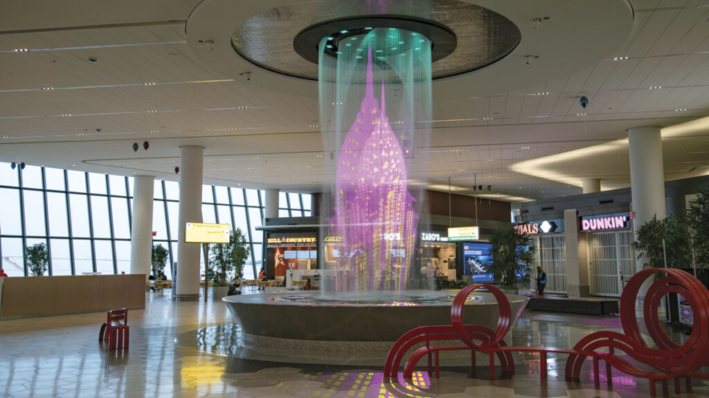A Fresh Perspective On Airport Experience New York Airport Termainl B Water Feature
