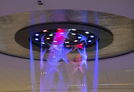 LaGuardia Gateway Partners Introduces State of the Art Water Feature at Terminal B TerminalBWaterFeatureNozzles Metropolitan Airport News