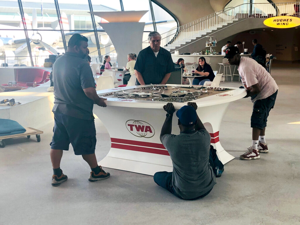 The TWA Flight Center Diorama Installation at the TWA Hotel at JFK Airport.