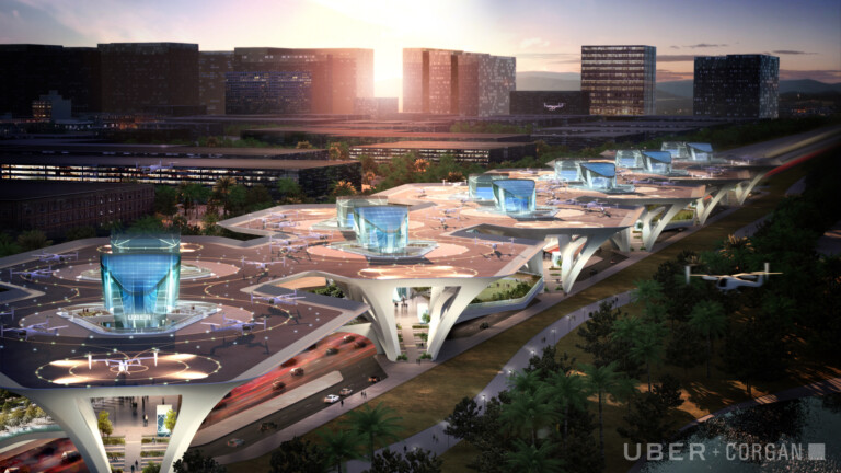 Uber’s Flying Taxis Could Achieve Massive Scale with Future Skyport Uber Air Skyport Rendering Metropolitan Airport News