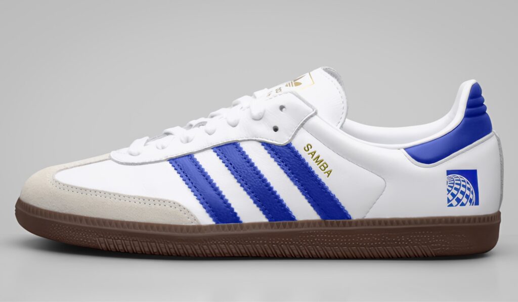 United Airlines and adidas Stick the Landing with 100th Anniversary Samba Collaboration New York Airport 100th Anniversary United Airlines Adidas Samba Sneakers