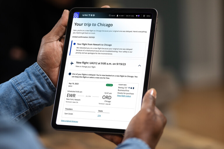 United’s New App Feature Helps Customers Re-book and Receive Meal and Hotel Vouchers Automatically Mobile app tool saves time and reduces stress if a flight is delayed or canceled – first-of-its-kind feature reflects airline's continued investments in digital technology