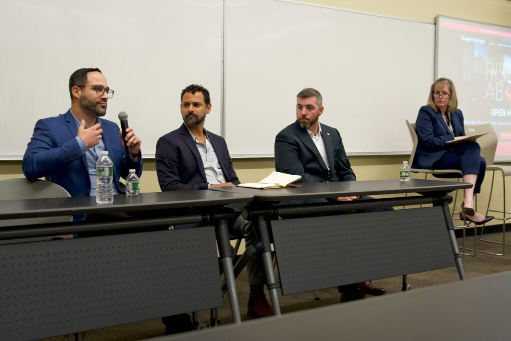 (L.-R.): Tuvi Cohen, Vice President of Programs, LandSkyAI; Mike Gabour, Founder of The Data Alchemist;  Steven McCory, Sales Director, Virtual Guarding.