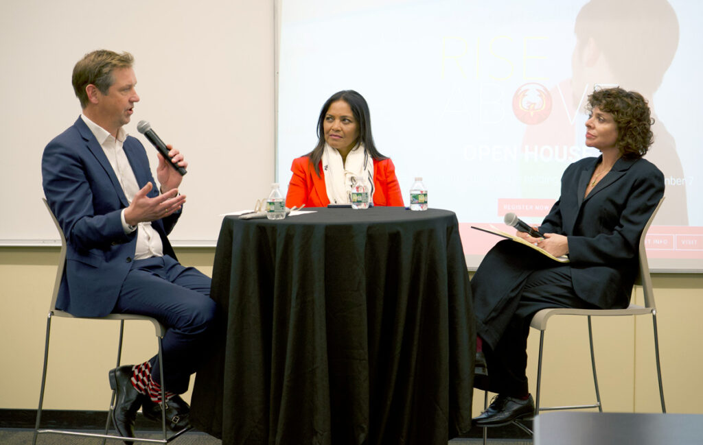 (L.-R.): Roel Huinink, Suzette Noble and Samantha Liebman.