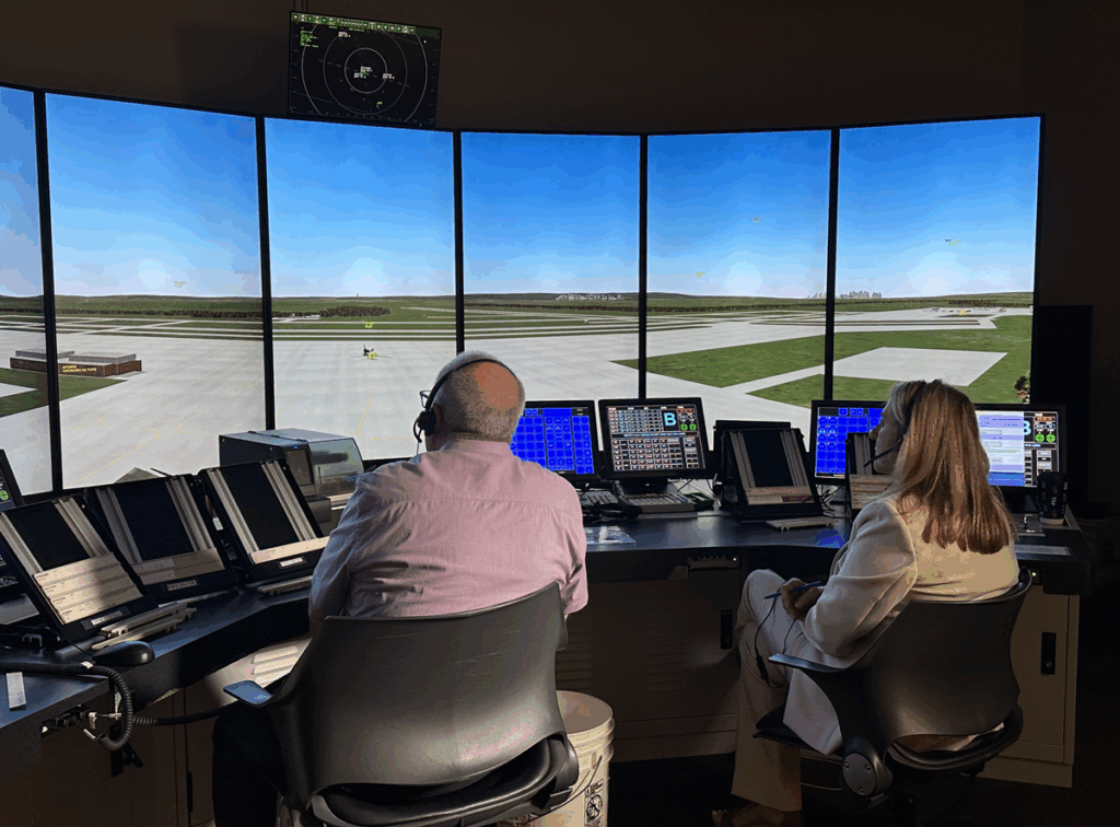 Vaughn Instructors Roy Kennis and Christine-West in ATC Lab.