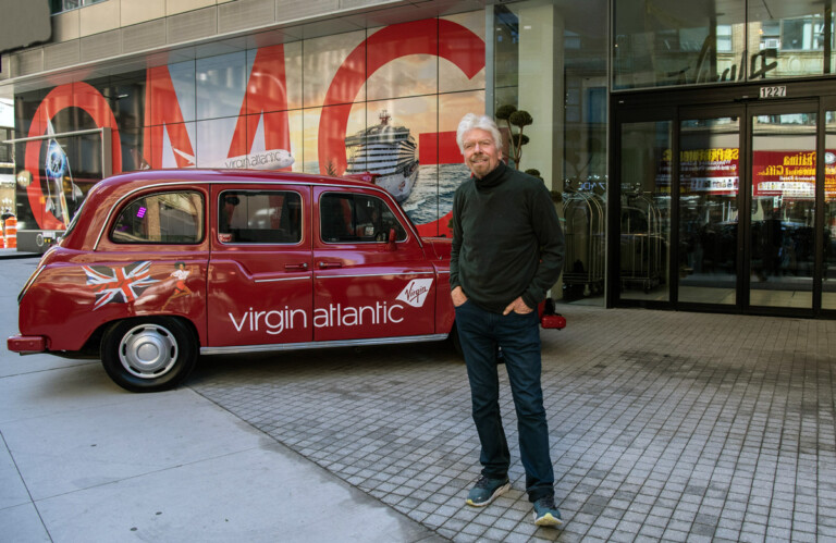 Virgin Atlantic Brings London to NYC with “Taxi For Takeoff” Sir Richard Branson, Founder at Virgin Group, launches Virgin Atlantic's "Taxi For Takeoff" in New York City