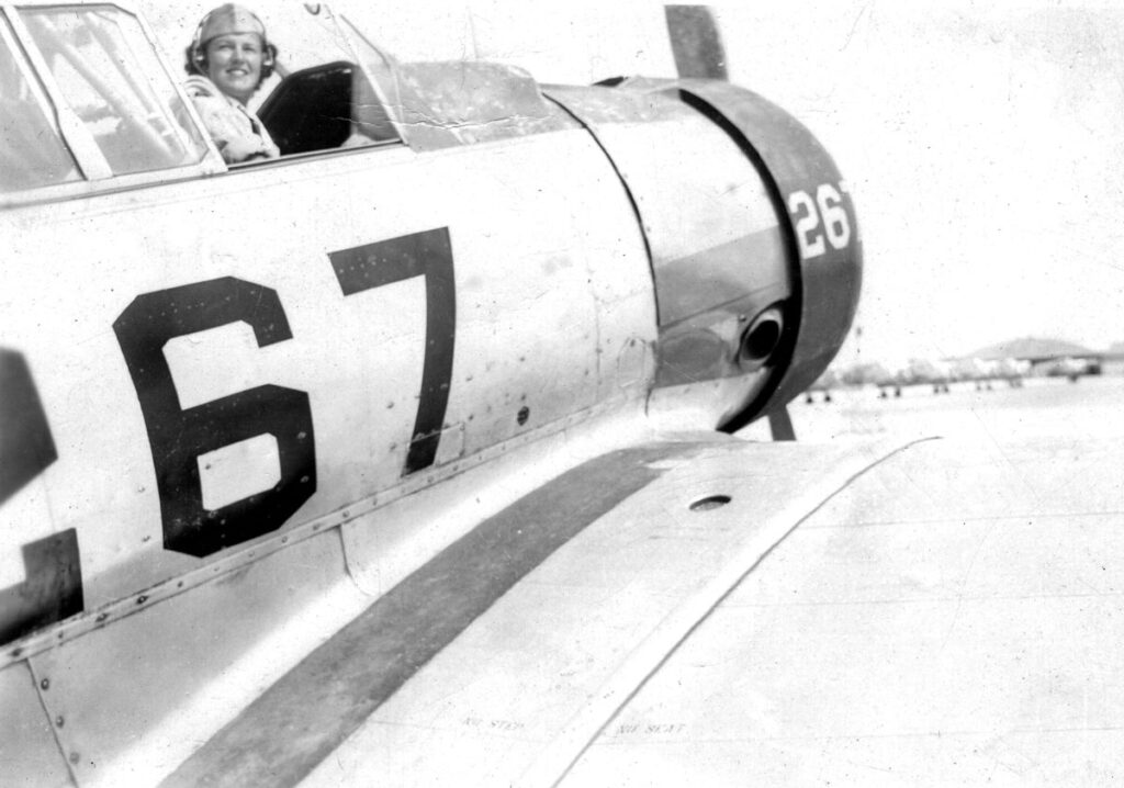 A Town Called Sweetwater New York Airport WASP Alice Lovejoy in-cockpit of a North American AT-6.