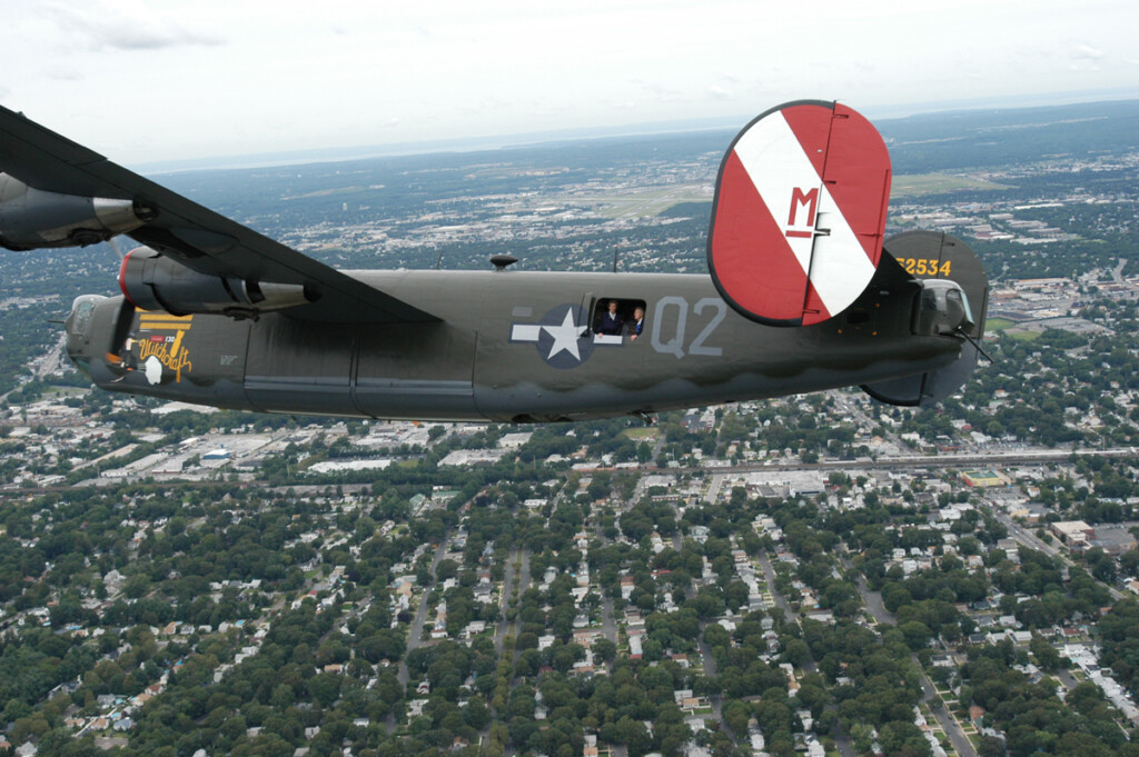 WASP tribute flight over Long Island in Collings Foundation B-24