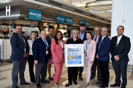LaGuardia Gateway Partners Welcomes Frontier Airlines to LGA Terminal B LaGuardia Gateway Partners, the manager and developer of LaGuardia’s Terminal B, this week welcomed the newest airline to operate from Terminal B – Frontier Airlines.