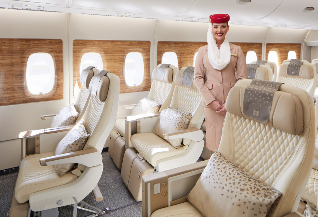 First Retrofitted Emirates A380 Enters Service New York Airport a380premiumeconomywithcrrew 0241 Metropolitan Airport News