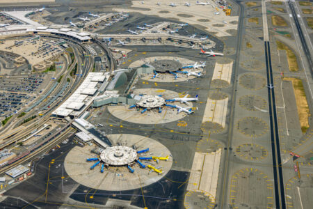 PANYNJ Unveils Plan to Reimagine EWR As World-Class Gateway Aerial view of EWR Terminal B and C Aprons.