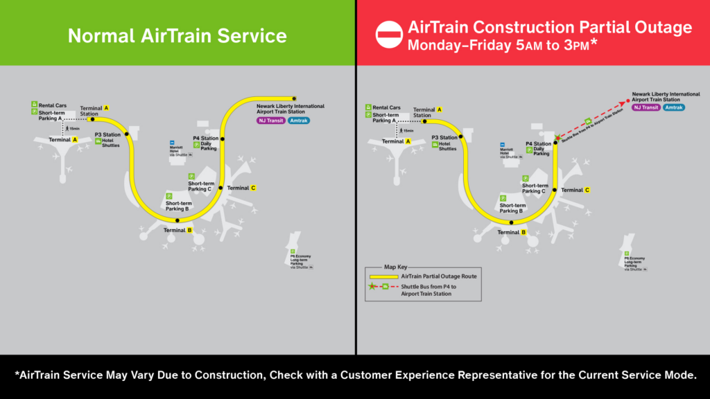 PANYNJ Advances $3.5-Billion AirTrain Newark Replacement Project New York Airport airtrain newark map Metropolitan Airport News