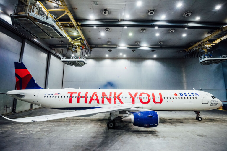 Following $1.6B Profit Sharing Payout Delta Unveils Livery Featuring All 90,000 Employee Names Delta Thank You Plane