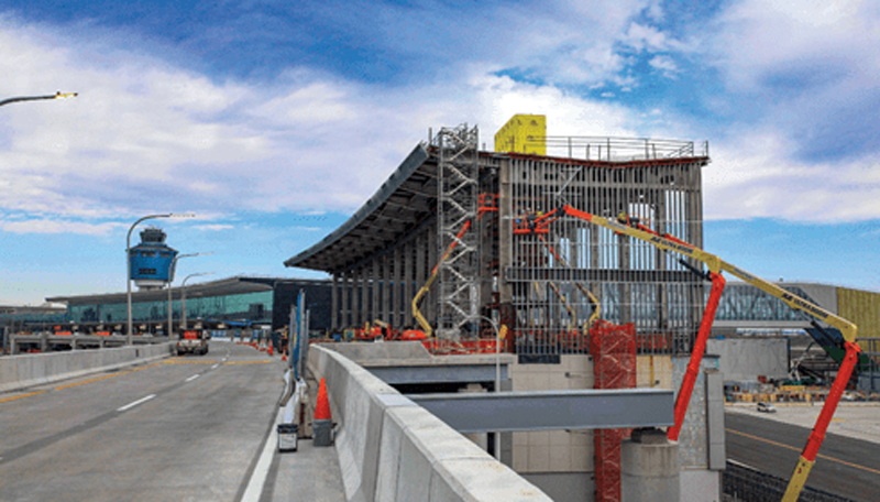 Port Authority Breaks Ground On Clean Construction Central Hall under construction at LaGuardia Airport