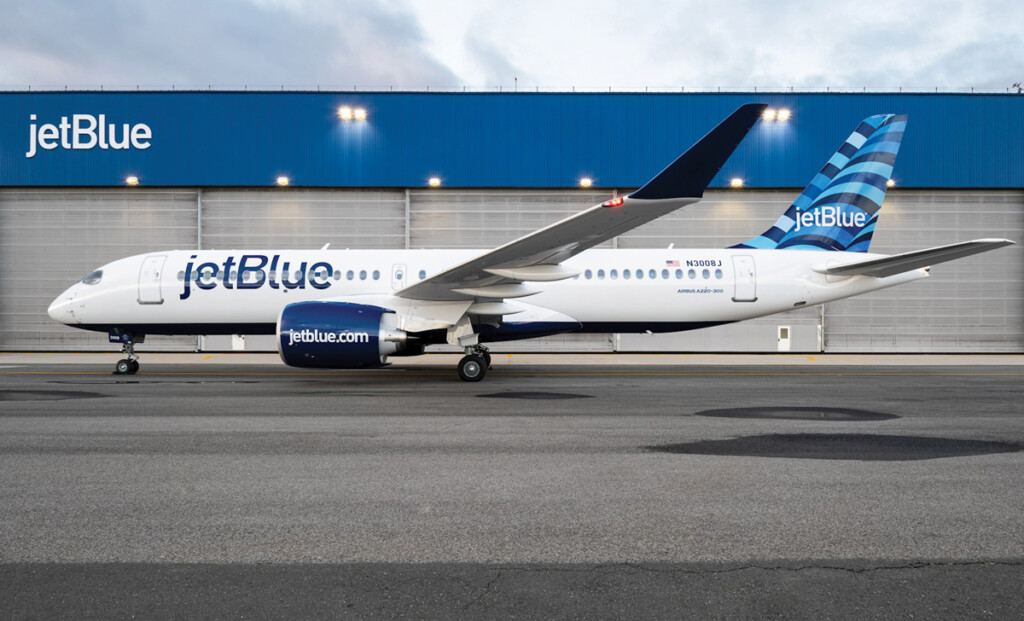 JetBlue Marks First Regular Supply of Sustainable Aviation Fuel (SAF) for Commercial Air Travel in New York JetBlue A220
