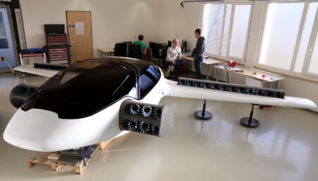 Lilium Celebrates Successful Flight Tests and Introduces 5-Seater VTOL Jet lilium full scale prototype workshop Metropolitan Airport News