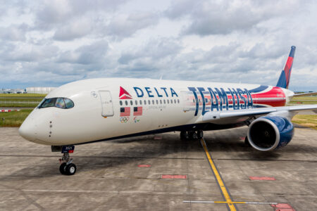 Delta Air Lines Unveils the Team USA-inspired A350 liveryreveal sparklers Metropolitan Airport News