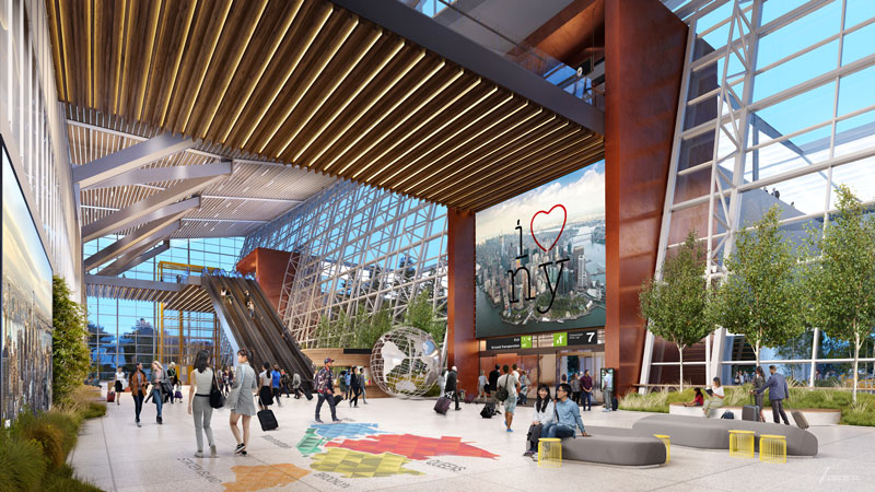 Transforming a Global Gateway New York Airport renderings of jfk airports new terminal one 51743945351 o Metropolitan Airport News
