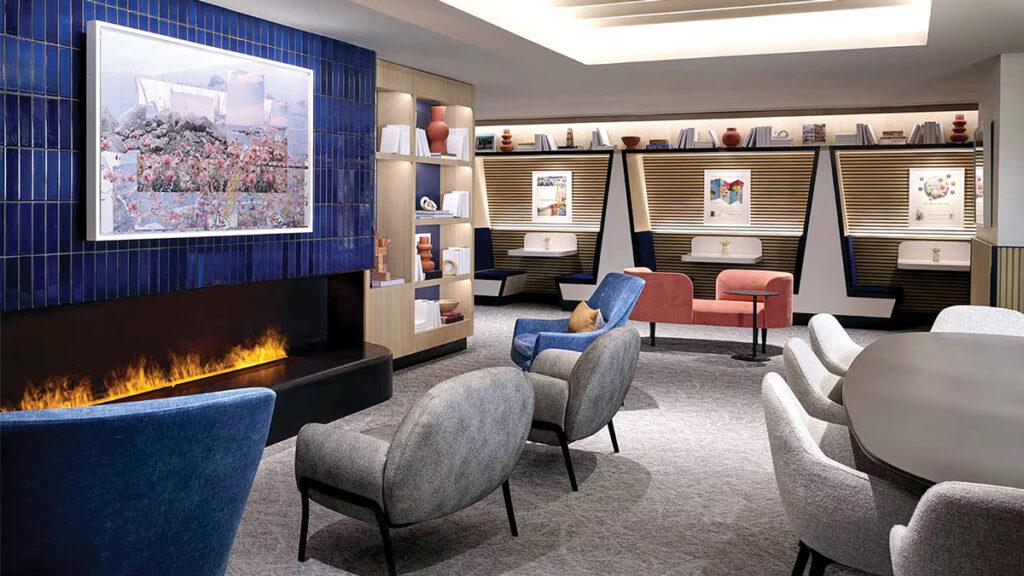 Airport Lounges – The Art of Relaxation New York Airport Chase Sapphire Lounge located at Terminal B at LaGuardia Airport.